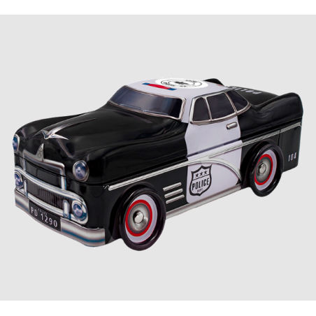 Lata de bombones praliné leche `coche de policia´ 300g Chocoday