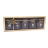 Estuche de madera surtido 5 chocolates negros puros 250g Pazo de Coruxo