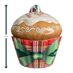 Lata de bombones 'Cupcake Navidad escocés' 300g Chocoday