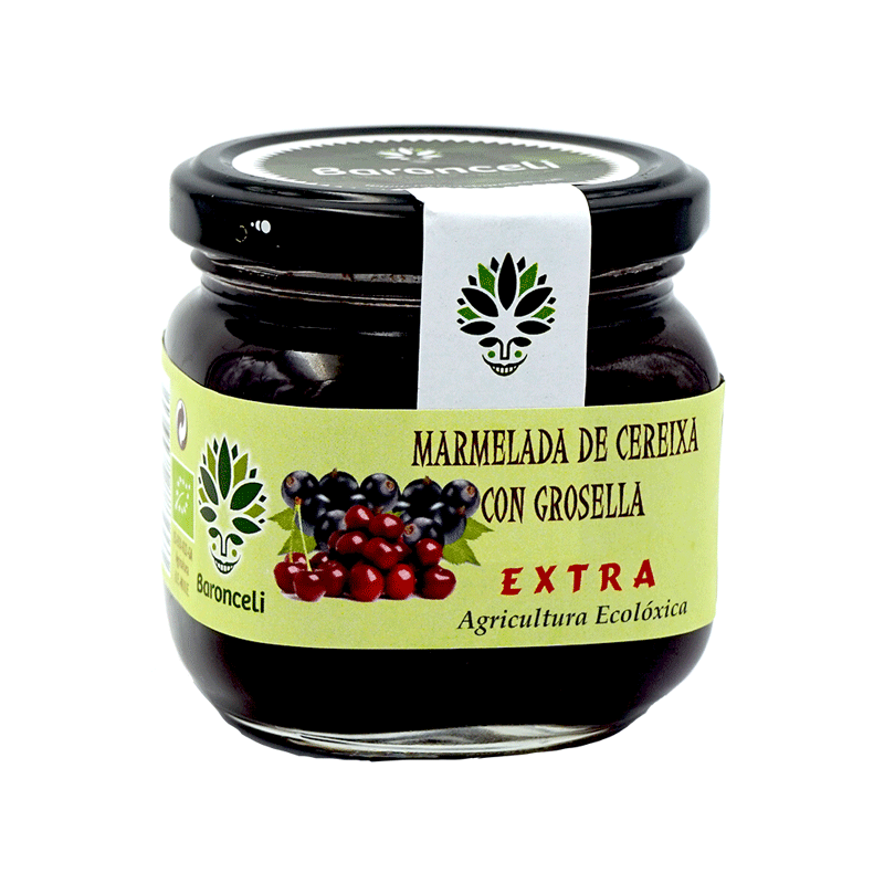 Mermelada de cereza con grosella ecológica 200g Baronceli