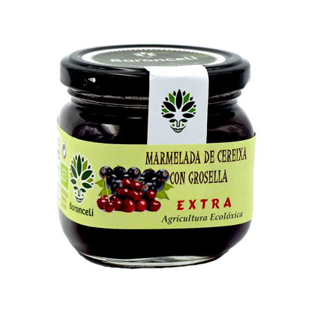 Mermelada de cereza con grosella ecológica 200g Baronceli