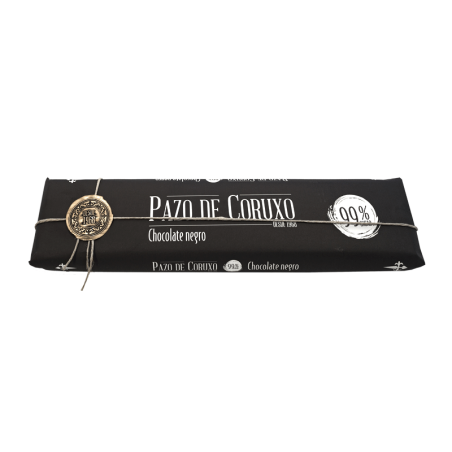 Tableta de chocolate negro 99% cacao 300g Pazo de Coruxo