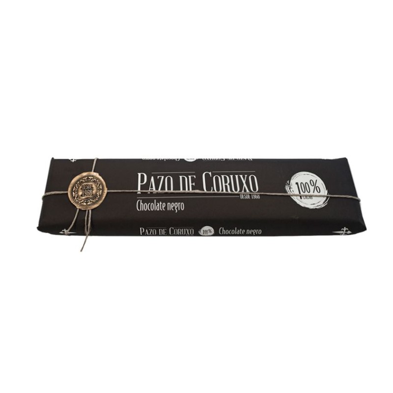 Tableta de chocolate negro 100% cacao 300g Pazo de Coruxo