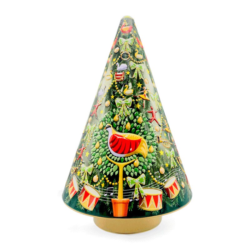 Lata musical bombones praliné leche 'Árbol de navidad' 150g