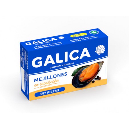 Mejillones en escabeche 8/12 piezas Galica