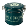 Lata onzas de chocolate negro 75% con avellanas 130g Pazo de Coruxo