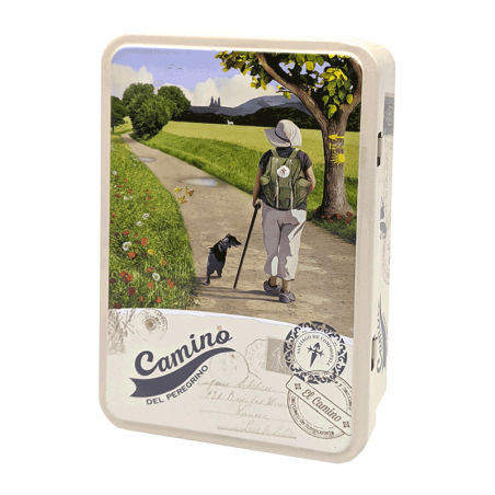 Lata bombones praliné leche 'Camino de Santiago' 150g