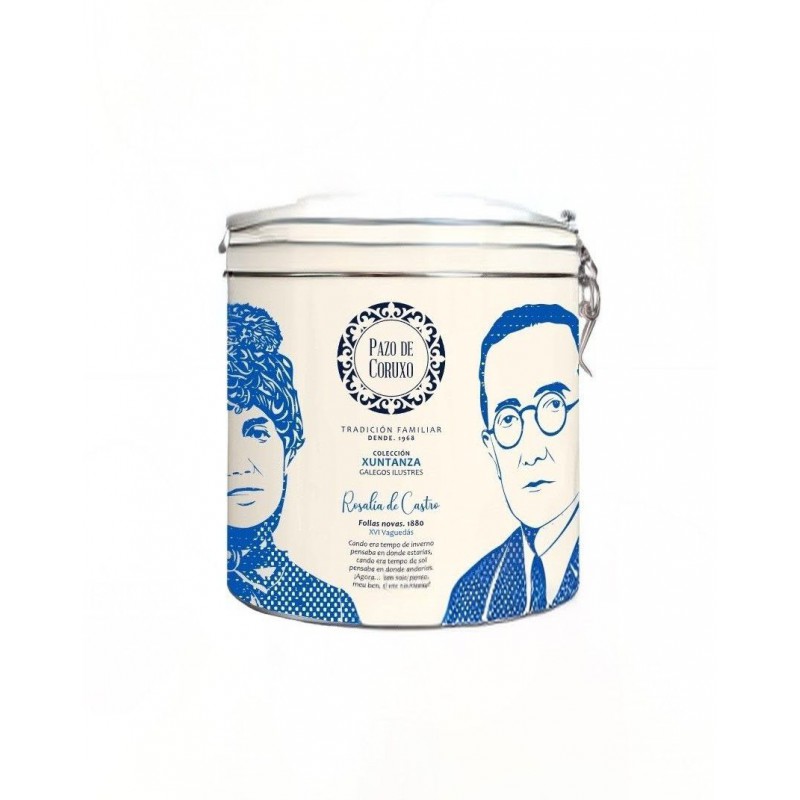 Panettone lata "xuntanza"  450g (Rosalía de Castro, Castelao y Celso Emilio Ferreiro)