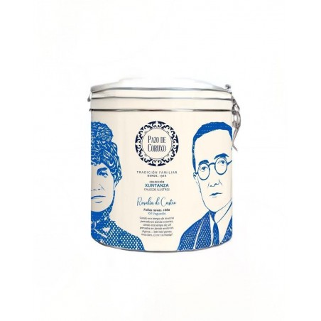 Panettone lata "xuntanza"  450g (Rosalía de Castro, Castelao y Celso Emilio Ferreiro)