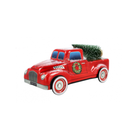 Caja Bombones lata Coche con árbol de Navidad 150gr Chocoday